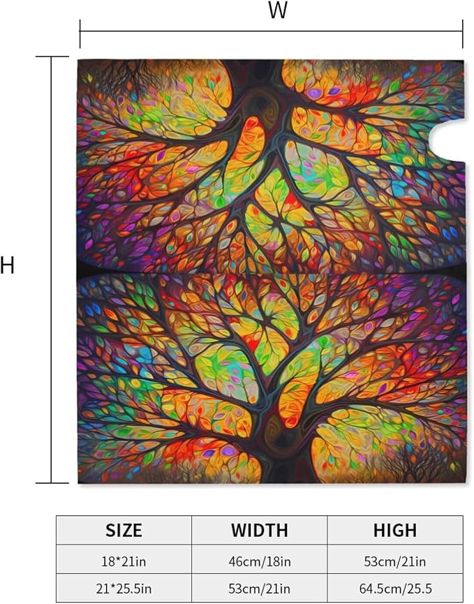 Tree of Life Welcome Magnetic Mailbox Cover, Colorful Forest Mailbox Wrap - Image 5