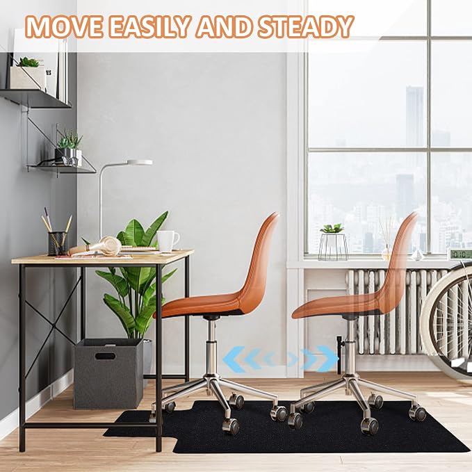 Hardwood and Tile Floor Office Chair Mat, Non-Slip Low-Pile Floor Protector - Image 5