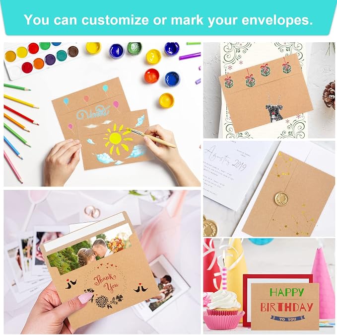 70 Packs A2 Invitation Envelopes, Envelopes - Image 5