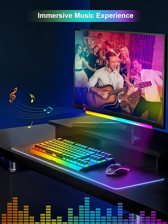 KANTUTOE Monitor Down Light Bar, RGB Screen Desk Light PC, Dimmable LED Dynamic - Image 3
