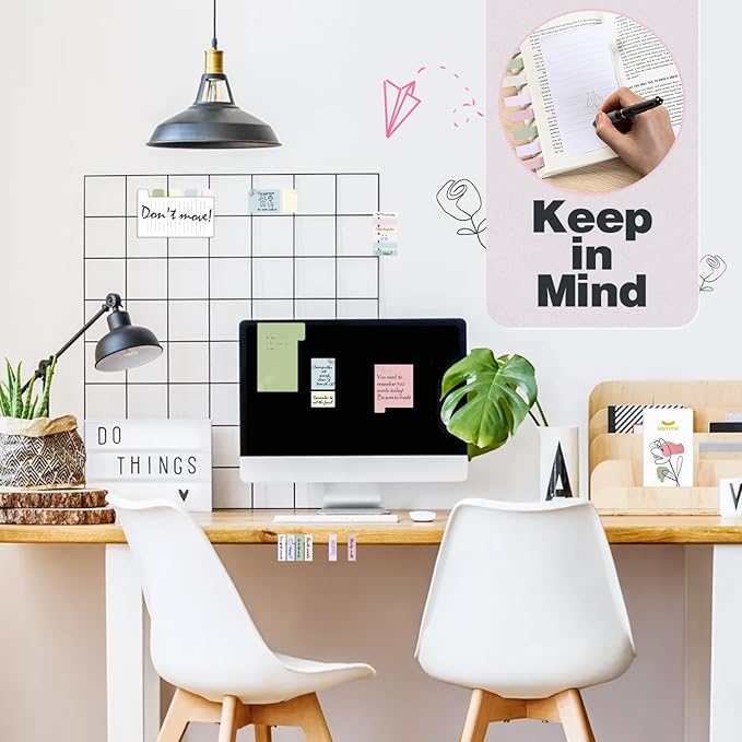 Hommie Sticky Notes Set, Divider Sticky Notes 410 Packs Planner Sticky Note Dividers Tabs with Color Coding for School Supplies, Office Supplies, Book Notes,Bible Sticky Notes-DeskLoop Office