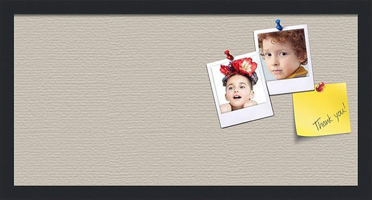 PinPix 24x12 Inch Cork Bulletin Board. This Decorative Framed Pin Board Comes with Desert Pastel Design and a Satin Black Frame. Ideal for Home Office Decor or Message Board (PinPix-1815)-DeskLoop Office