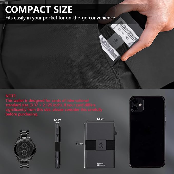 SEMORID Slim Aluminum Card Holder Wallet - Image 6