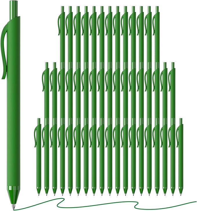 50 Pack Green Ink Pens by INKSLICK