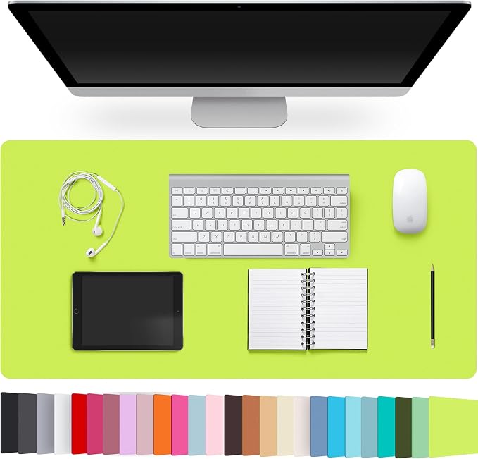 Leather Desk Pad Protector, Non-Slip Desk Pad, on-Slip PU Leather Large Mouse by CADONO