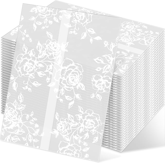 100 Pcs Invitation Envelope Jackets, 5x7 Pretty Vellum Jackets by Unknown