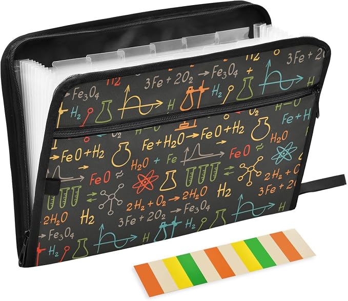 Expanding File Folder Science Chemistry Laboratory Accordion File Organizer 13 by ALAZA