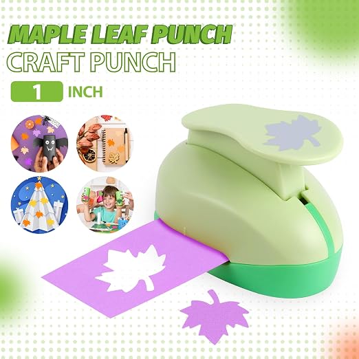 UCEC Maple Leaf Punch Cutter 1inch, Paper Punches, Craft Lever Punch Handmade - Image 2