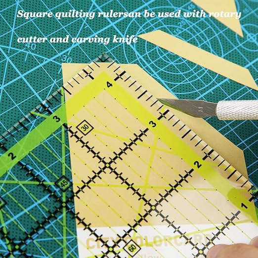 UOOU Quilting Ruler, Square Quilting Rulers Fabric Cutting Ruler Acrylic - Image 6