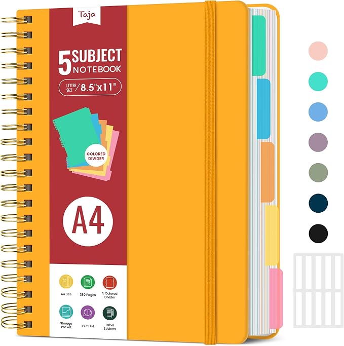 Hardcover Spiral Journal Notebooks by Taja