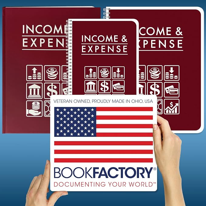 BookFactory Income and Expense Log Book/Tracker/Small Business Ledger - Image 7