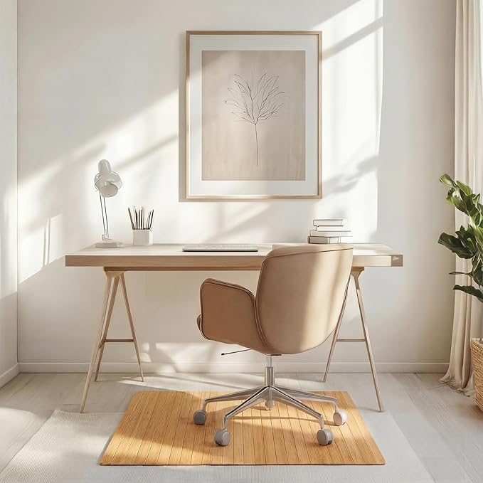 Leinuosen 36" x 48" Office Bamboo Chair Mat - Image 6