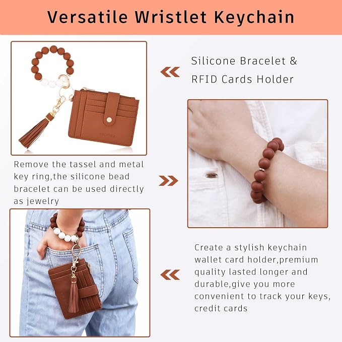 BAOSIWA Silicone Bracelet Keychain Wallet - Image 5