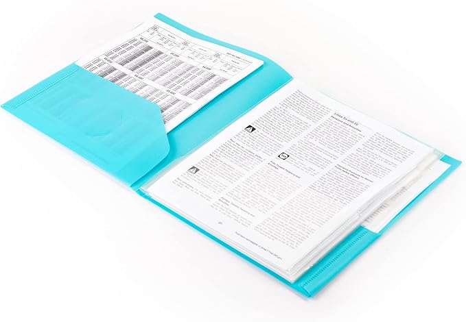 Smead 10-Pocket Organizer, Letter Size, 2 per Pack, 1 Each of Dark Blue and Teal - Image 4
