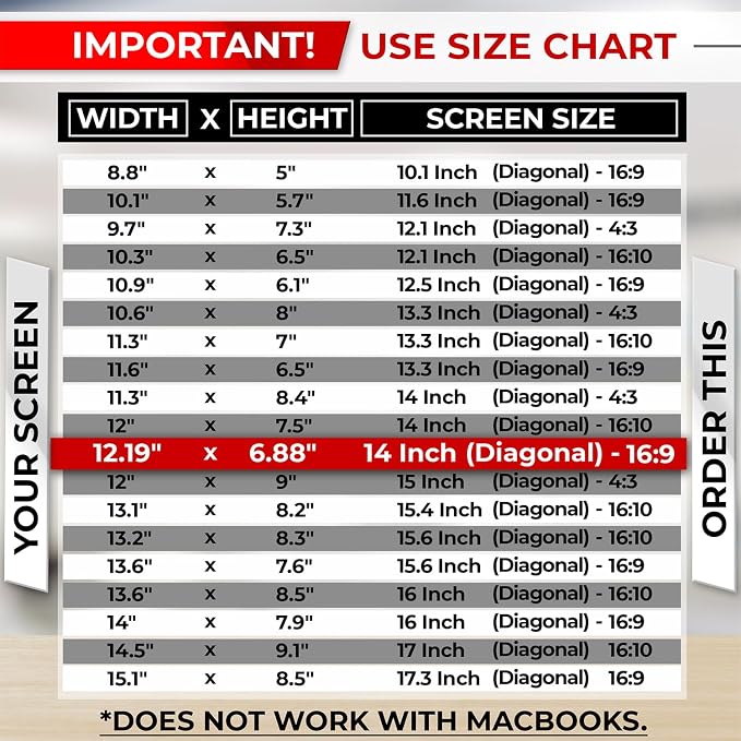 SightPro 14 Inch 16:9 Laptop Privacy Screen Filter - Image 7
