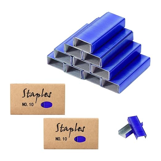 Blue No.10 Staples Mini Staples Refill 1000/Box 2 Boxes/Pack 2000 Count #10 by MEIYITIAN