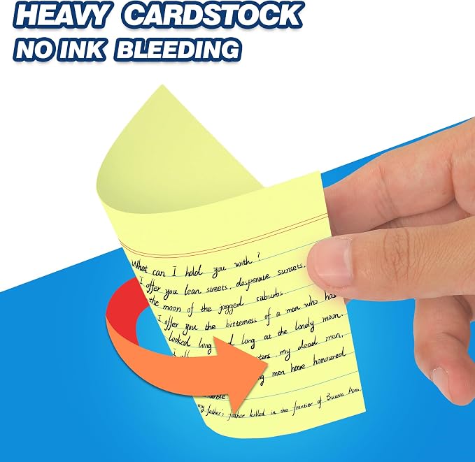 Chell 500 Count Index Cards 3x5 Inch Heavyweight, Ruled Front and Blank Back - Image 4
