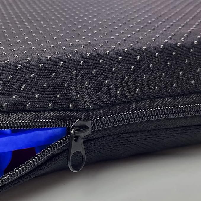 Gel Seat Cushion, Extra Large Breathable Honeycomb Gel Cushion, Absorbs Pressure Points Seat Cushion with Non-Slip Cover for Office Chair Home Cars Wheelchair (Extra Thick, Blue)-DeskLoop Office