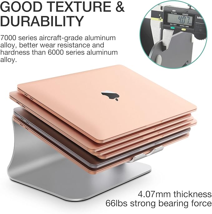 Laptop Stand, Aluminum Notebook Holder Riser Heat-Vent - Image 6
