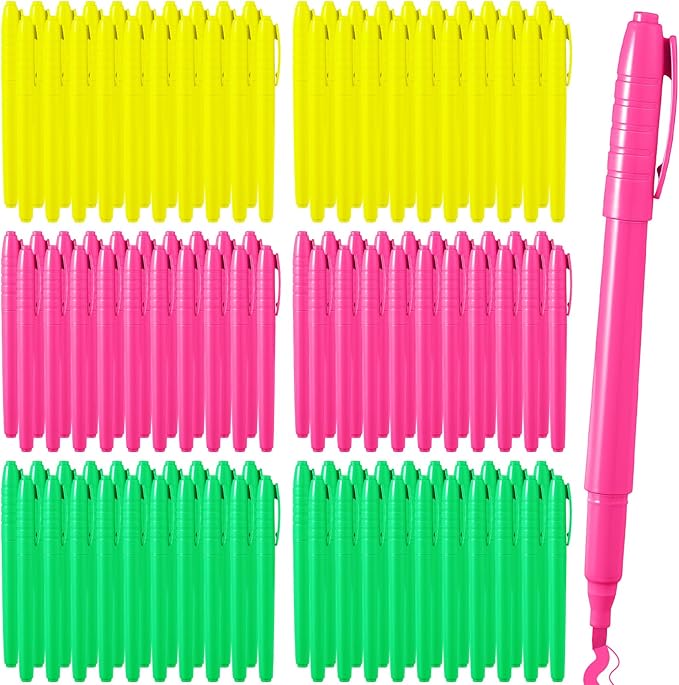 Seajan 120 Pack Highlighters Assorted Colors Highlighter Markers Chisel Tip Highlighter Pens Quick Drying Markers Bulk for Adults Home Office Supplies(Bright Colors)-DeskLoop Office