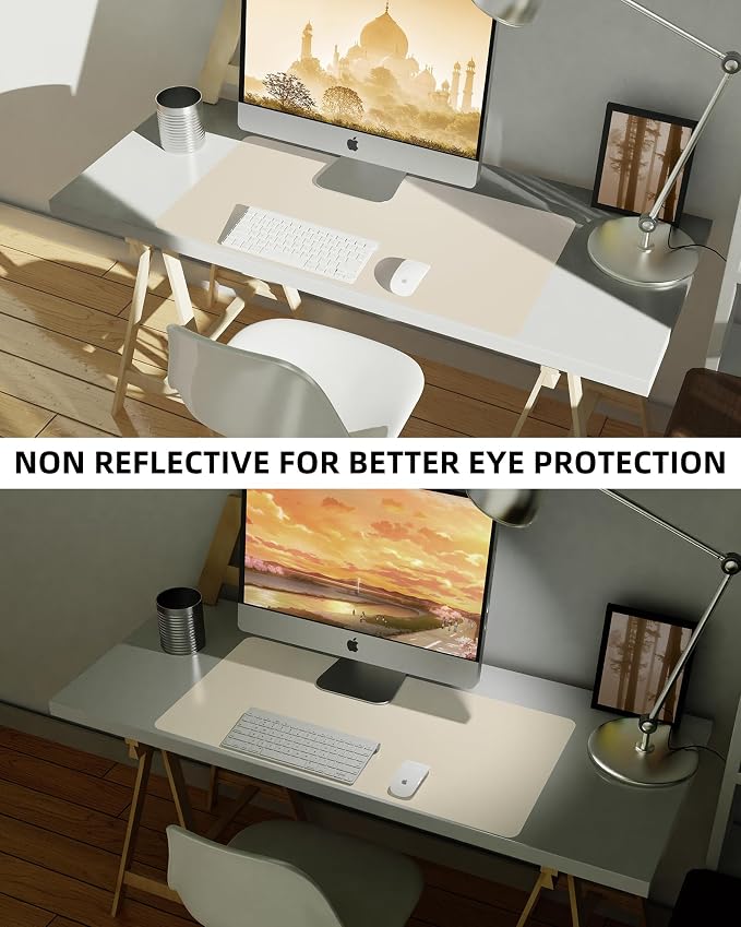 AFIING Leather Desk Pad Protector, Mouse Pad, Office Desk Mat, Non-Slip PU - Image 7