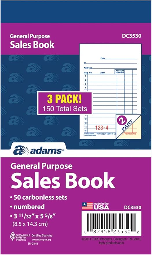 Adams Money Rent Receipt and General Purpose Sales Carbonless Receipt Books - Image 5