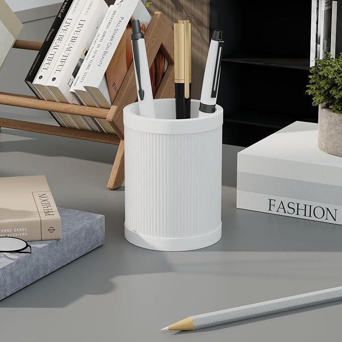 HighHerz Aesthetic Pen Holder For Desk, Modern Silicone Pencil Holder, Stylish - Image 5