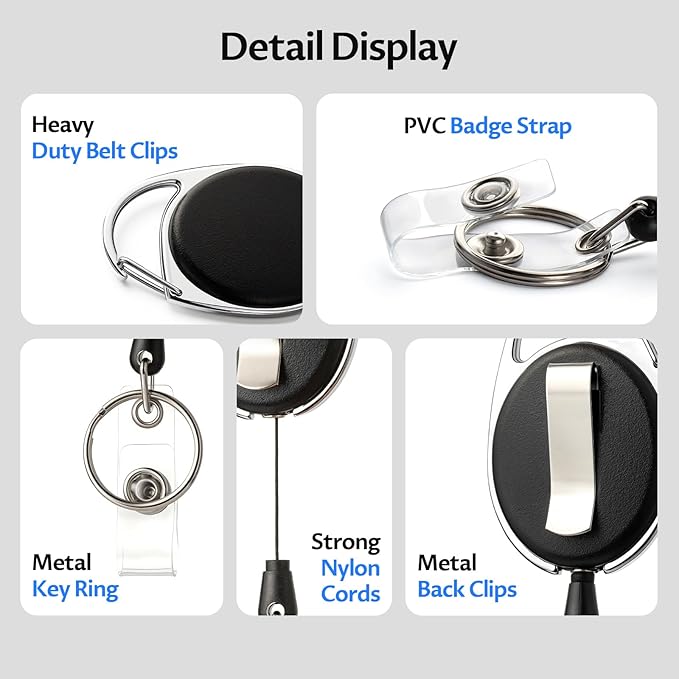 20 Pack Badge Reels Retractable - Image 3