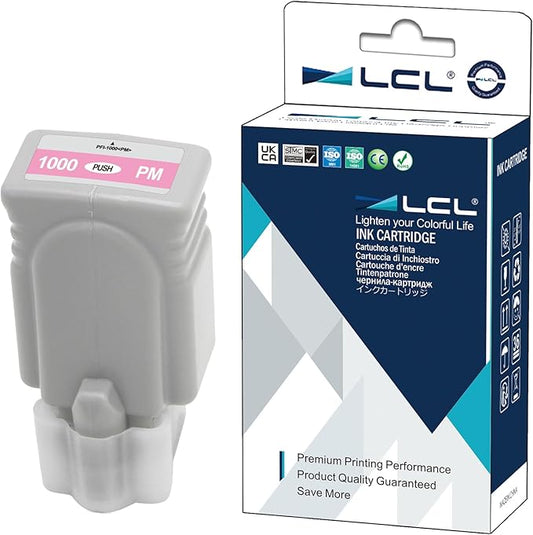 LCL Compatible Ink Cartridge Pigment Replacement for Canon PFI-1000 PM PFI-1000PM 0551C002 imagePROGRAF PRO-1000(1-Pack photoMagenta)