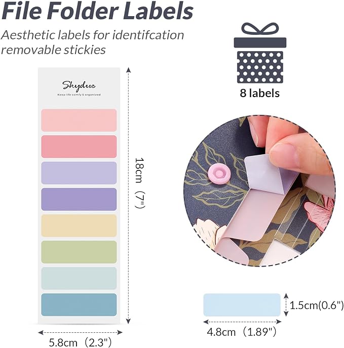 SKYDUE Accordion File Organizer, Floral Expanding File Folders - Image 5