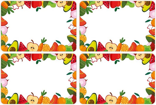 Wonmon 200 PCS Fruit Name Tags Stickers, Self Adhesive Cute Fruits Style Name by wonmon