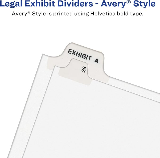 Avery Premium Collated Legal Exhibit Binder Dividers - Image 5