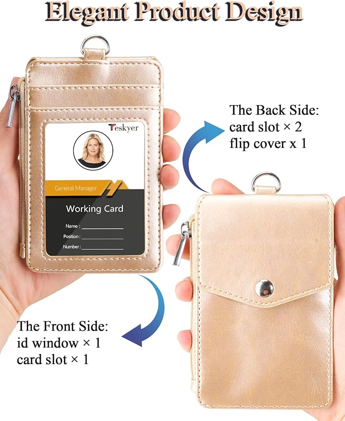 Teskyer Leather ID Badge Holder - Image 4