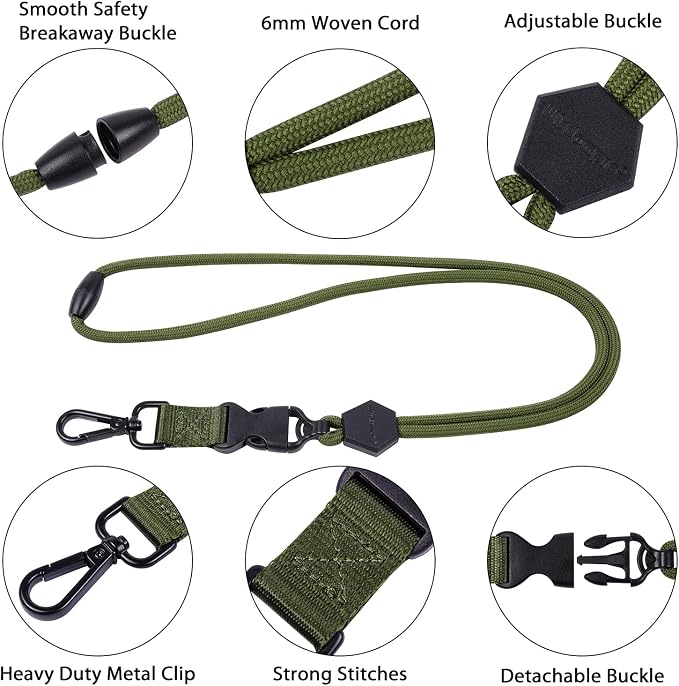 Wisdompro 2 Pack of 23 inch Durable Round Cord Heavy Duty Lanyard - Image 4