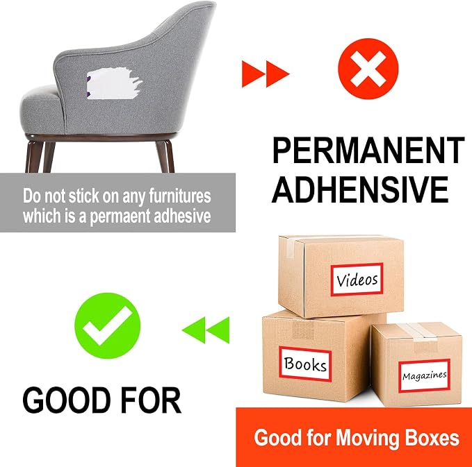 6 x 4 inch Large Moving Labels for Boxes, Blank Moving Boxes Labels Stickers - Image 5
