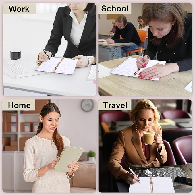Utron Spiral Notebook For Women & Men, 5.9 x 8.3” College Ruled Notebook For - Image 7
