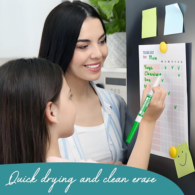EXTRIC Green Dry Erase Markers Fine Tip 12 PK Whiteboard Markers | Use: School - Image 4