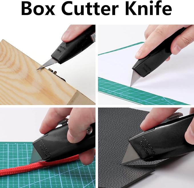 DIYSELF 2Pack Utility Knife Box Cutter Retractable Blade Heavy Duty PVC Pipe - Image 2