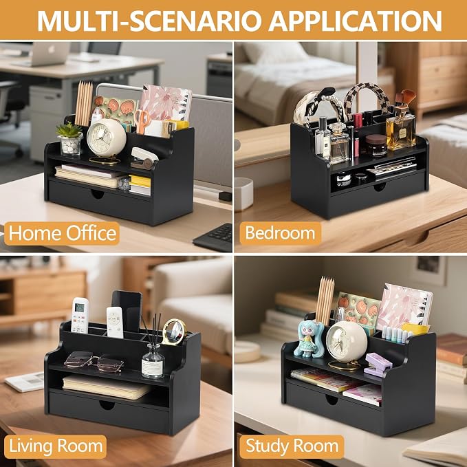 Mail Organizer Countertop, 4 Slots Desk Organizer - Image 5