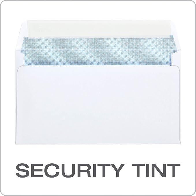 Quality Park #6 3/4 Self-Seal Security Envelopes, Security Tint and Pattern - Image 2