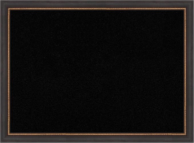 Amanti Art Black Cork Board for Wall, 23x31 Vision Board with Black Wood Frame, Medium Corkboard Office Decor for Home Organization, Traditional Corkboard Pinboard to Display Items for Home-DeskLoop Office