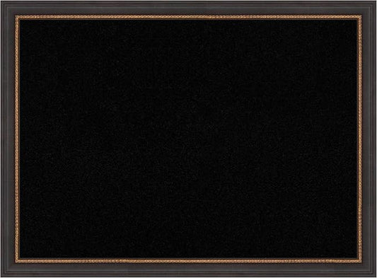 Amanti Art Black Cork Board for Wall, 23x31 Vision Board with Black Wood Frame, Medium Corkboard Office Decor for Home Organization, Traditional Corkboard Pinboard to Display Items for Home-DeskLoop Office