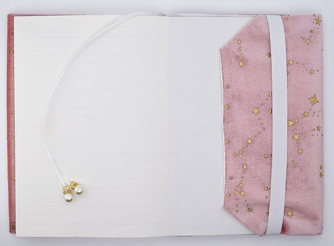 BLBMH Book Covers for Paperbacks Fit for 5.5x8.5 inch Book Bible Adjustable Book Sleeve Cover for Women Over 15 Soft Cloth Protector for Bible Novels - Stars Pink-DeskLoop Office