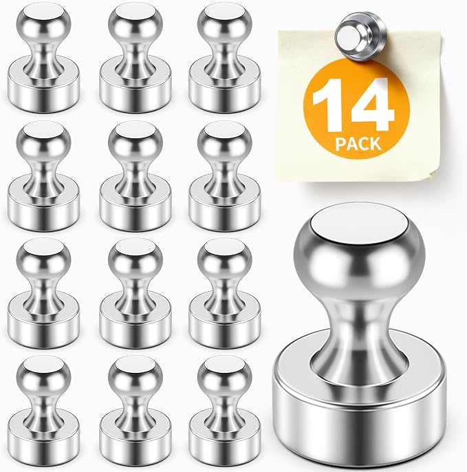 FINDMAG Fridge Magnets, Strong Small Silver Refrigerator Magnets, Decorative by FINDMAG