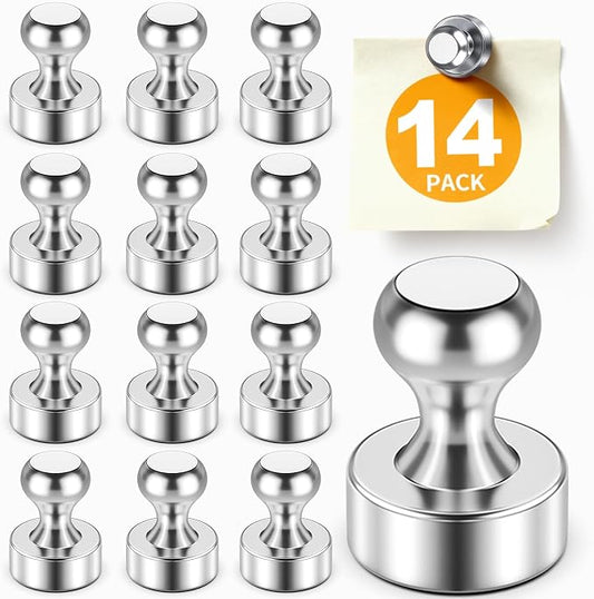 FINDMAG Fridge Magnets, Strong Small Silver Refrigerator Magnets, Decorative by FINDMAG