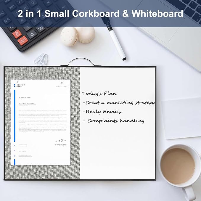Small White Board Cork-Board Combo - Image 4