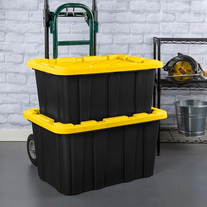 Sterilite 4-Pack 27 Gallon Industrial Storage Tote, Heavy-Duty Plastic Bins - Image 6