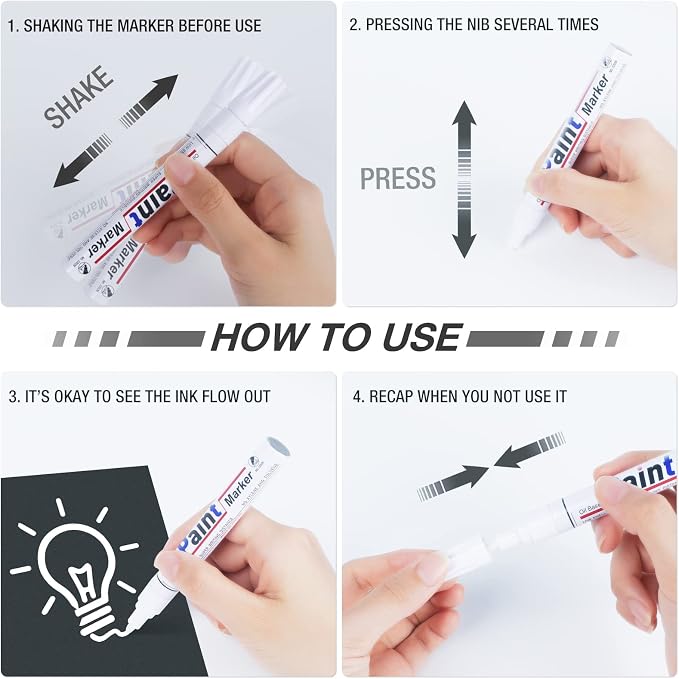 DAPAWIN White Permanent Marker Waterproof - Image 7