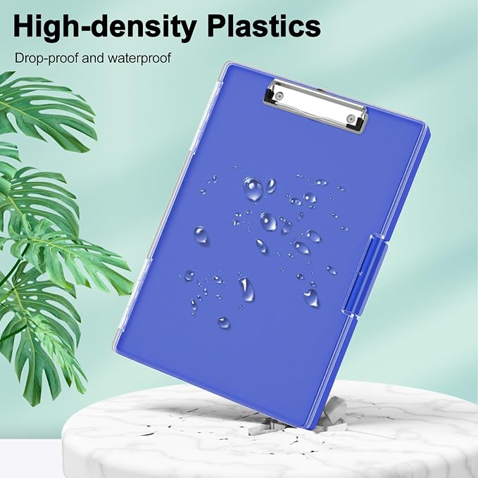 Piasoenc Clipboard with Storage, 8.5 x 11 Clip Boards with 2 Storage, Folio & - Image 5