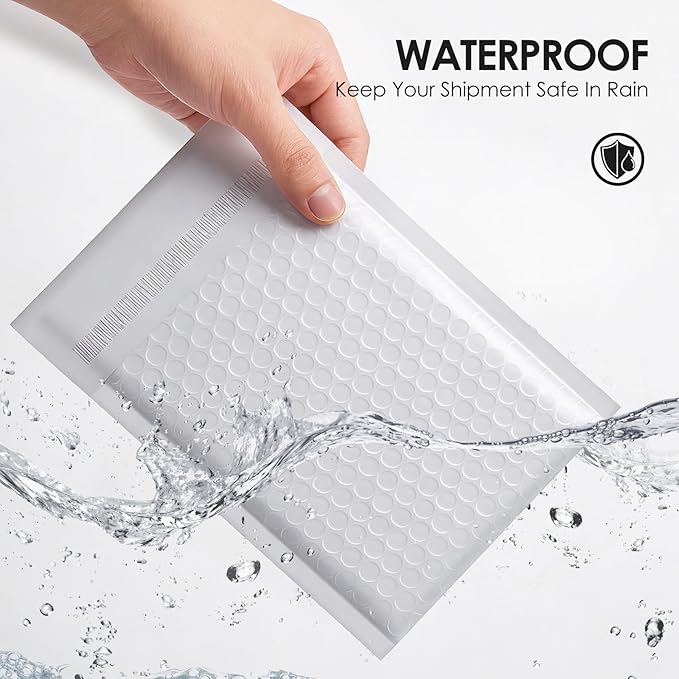 packbabol Bubble Mailers 6x10" 100 Pack Grey and White Padded Envelopes Mailers - Image 4
